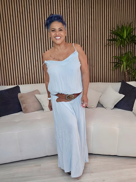 Robe longue de plage Bleu Ciel