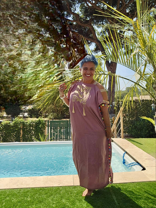 Robe arabe à bretelles